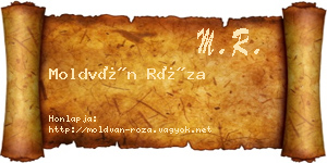 Moldván Róza névjegykártya