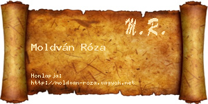 Moldván Róza névjegykártya