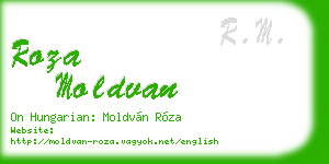roza moldvan business card
